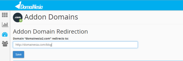 Add-on domain redirection
