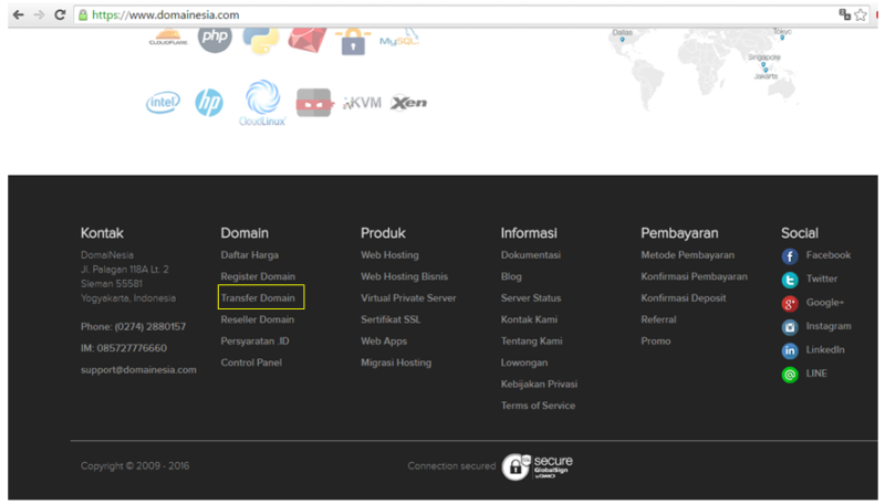 cara pindah layanan ke domainesia
