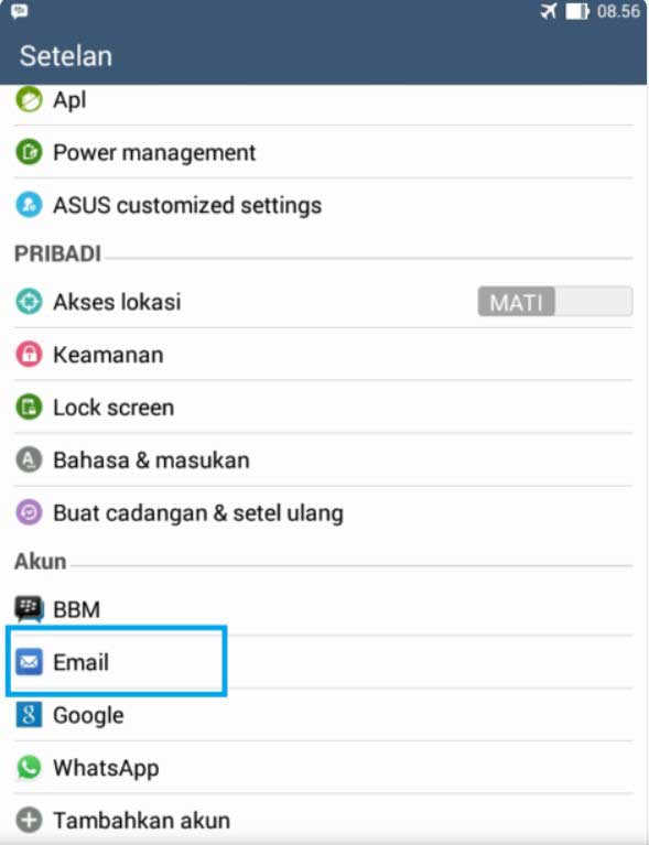 Panduan Cara Setting Email di Android