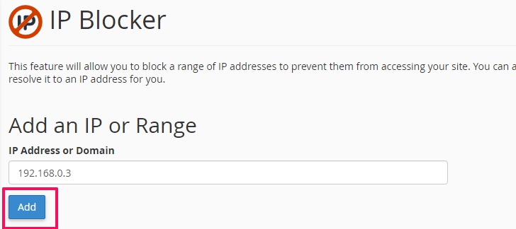 cara blokir ip address di cpanel