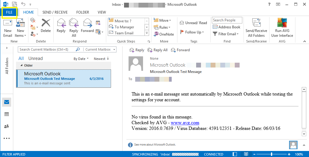 cara backup email outlook