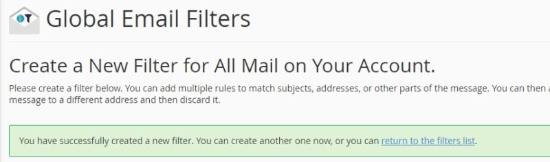 filter email di cpanel