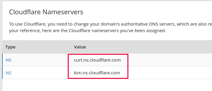 how to search for cloudflare nameservers