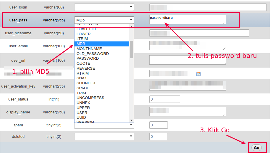 cara mengubah password wordpress