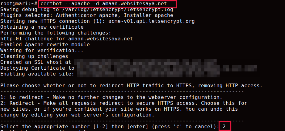 Redirected access. Python-certbot-Apache. How to delete certbot, Certificate and Snap.