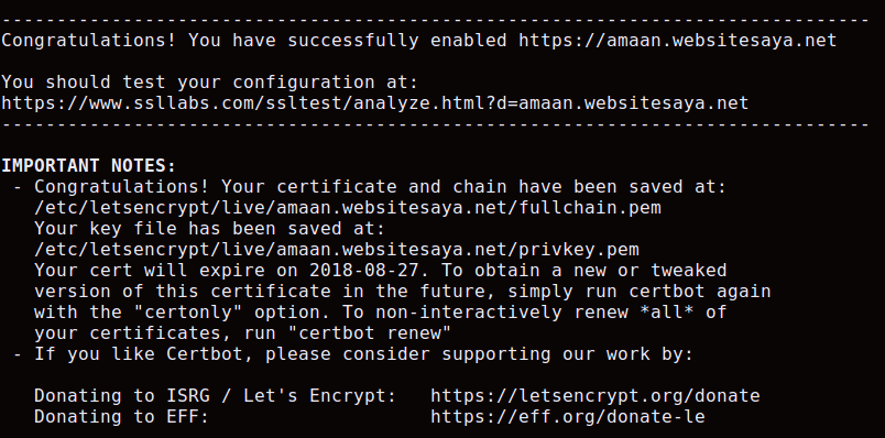 cara install let’s encrypt di VPS