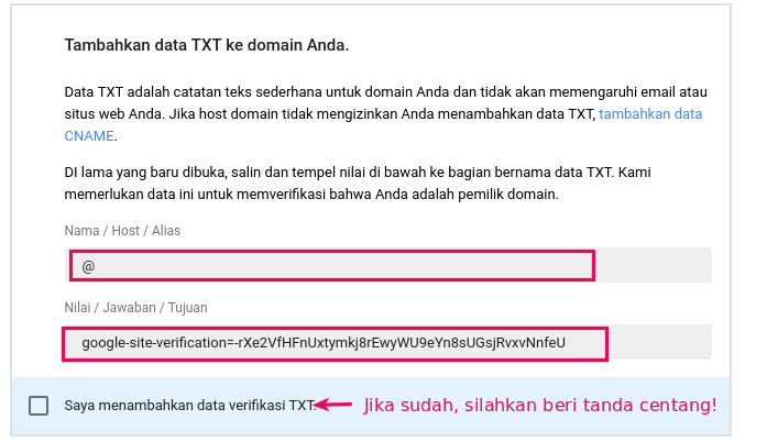 Txt Google-site-verification=. Site verification