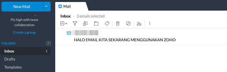 cara setting email zoho