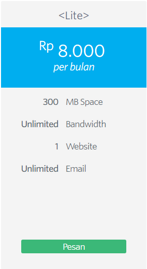 Hosting Murah Unlimited bayar bulanan