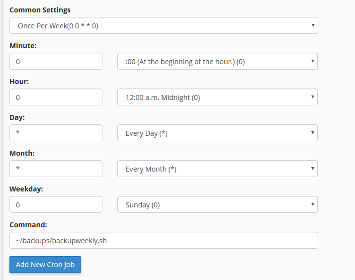 how to backup daily with cronjob