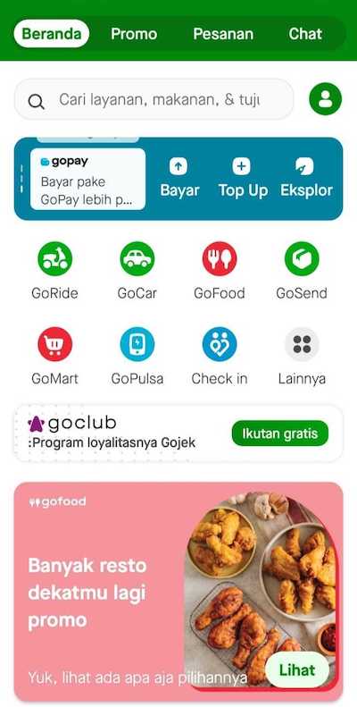 cara bayar dengan gopay