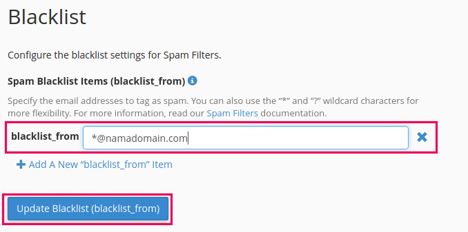 cara filter email spam di hosting