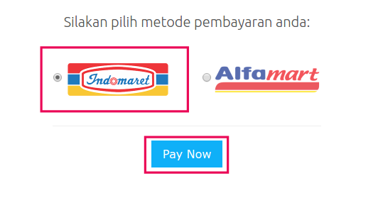 cara membayar lewat indomaret