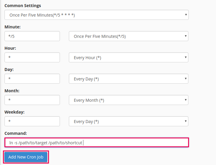 how to create a symlink on hosting