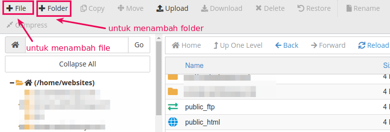 cara menggunakan file manager