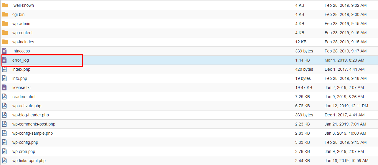 cara cek error log di hosting