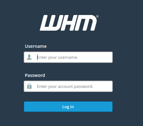 after installing the WHM cPanel