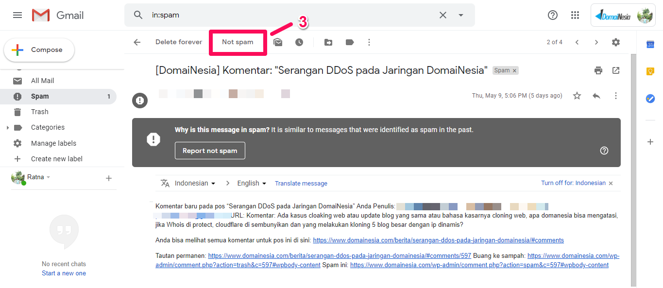 cara mencegah email masuk folder spam