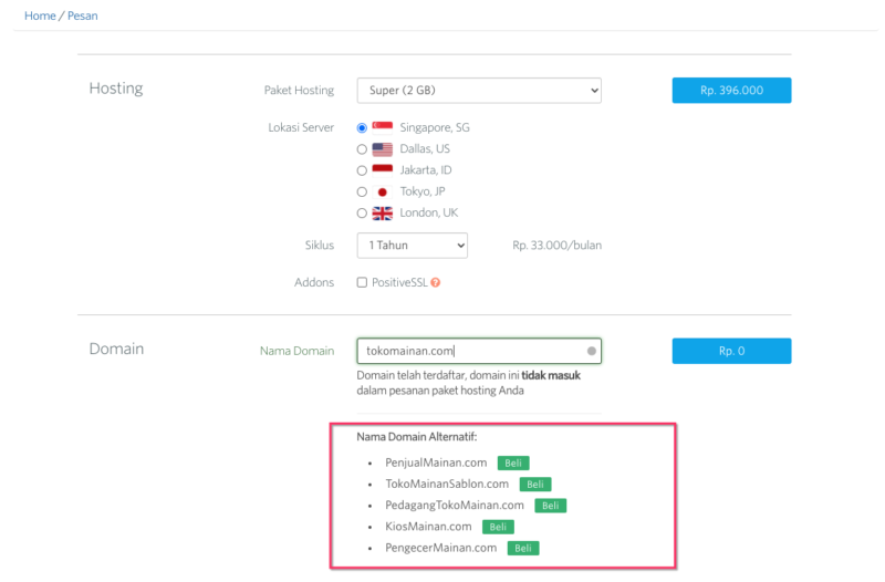 nama domain yang bagus