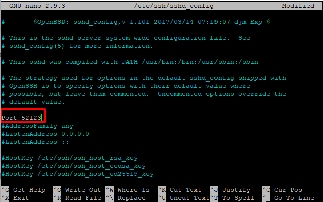 how to change the SSH port on the VPS