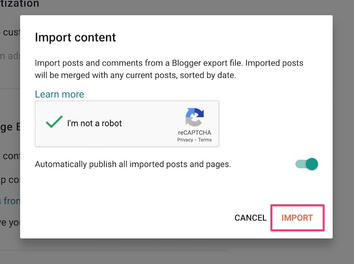 Panduan Import WordPress ke Blogger 4