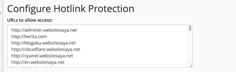 hotlink protection cpanel