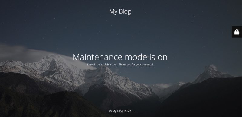 maintenance page