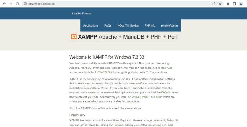 cara menggunakan xampp