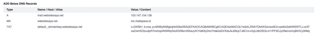 Cara Konfigurasi DNS Email Hosting (Mailspace) Untuk Admin 9