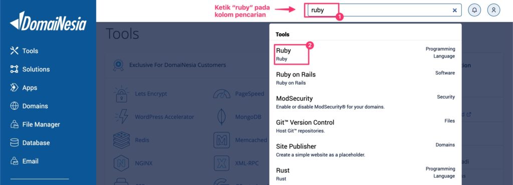 Install Ruby di Hosting