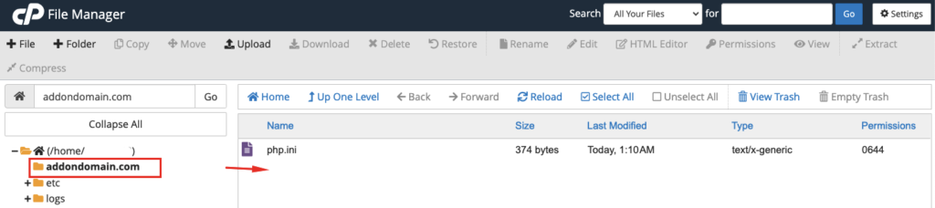 Menambahkan Add-On Domain (Domain Tambahan) 7 Add-on di cPanel