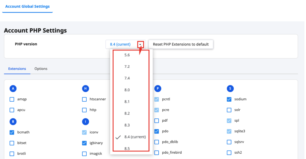 Mengubah File php.ini Melalui PHP Selector 5 php.ini