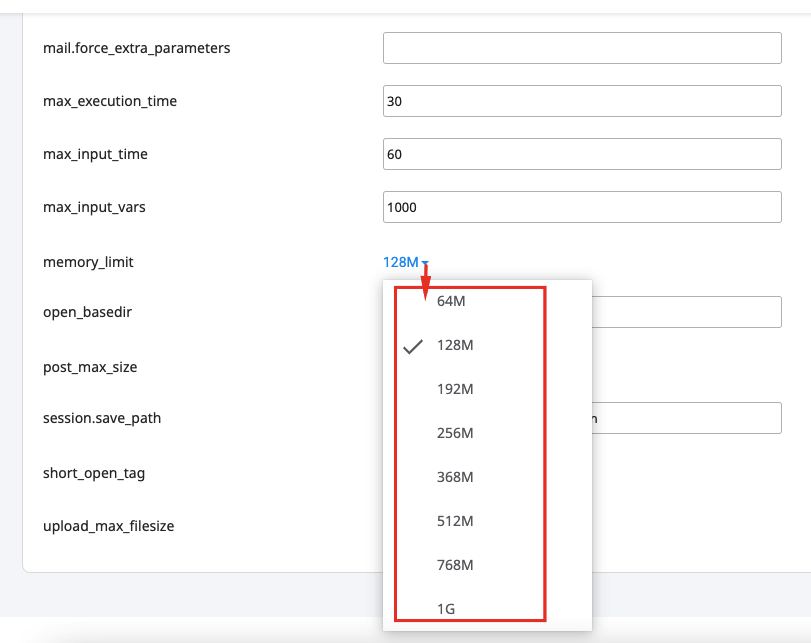 Mengubah File php.ini Melalui PHP Selector 7 php.ini
