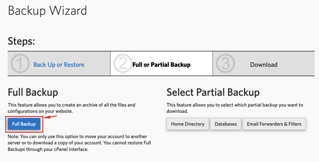 Panduan Backup Website Melalui cPanel 6 backup website