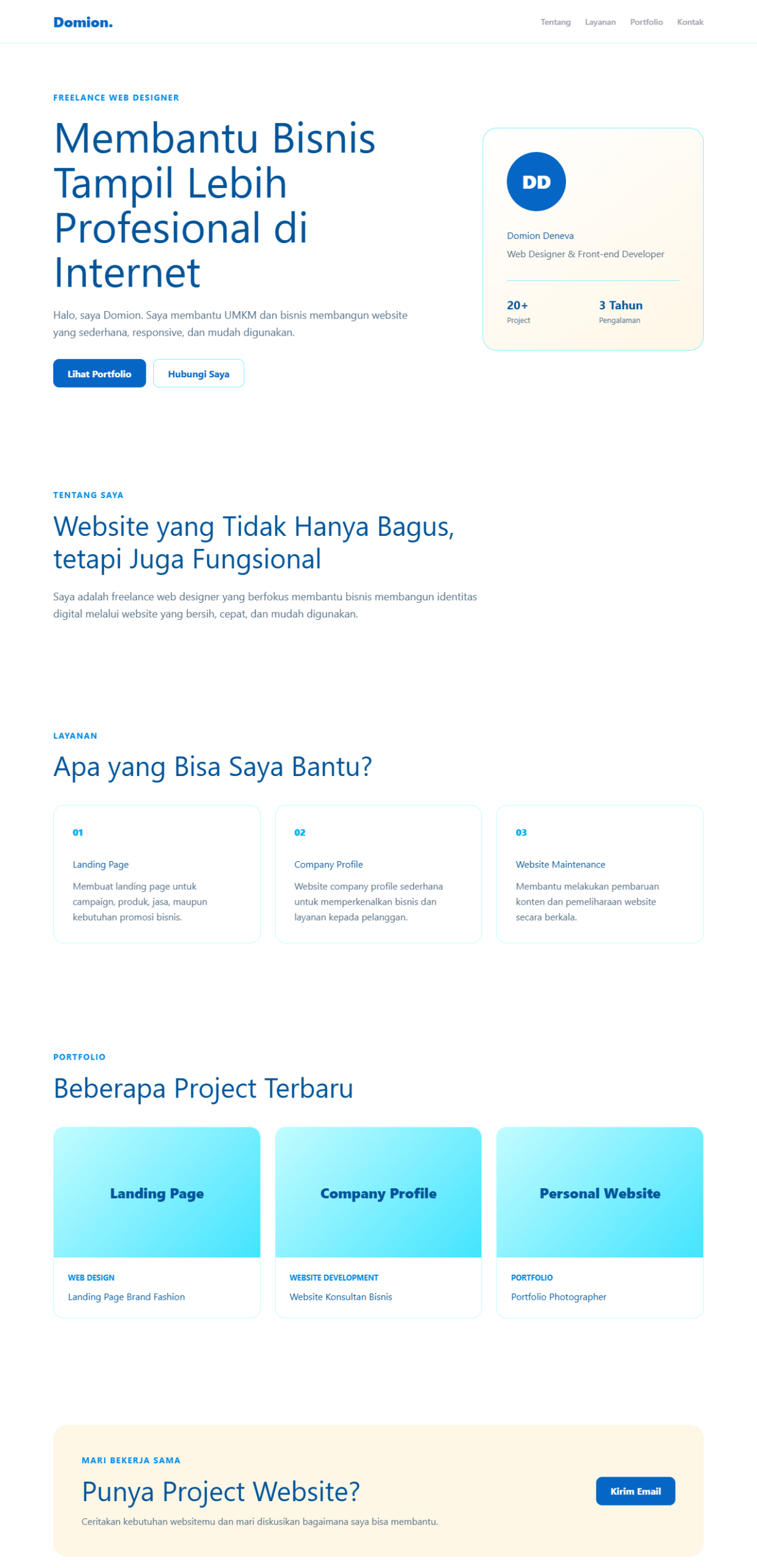 Cara Membuat Website Profile Freelance dengan HTML dan CSS 2 cara membuat website profile