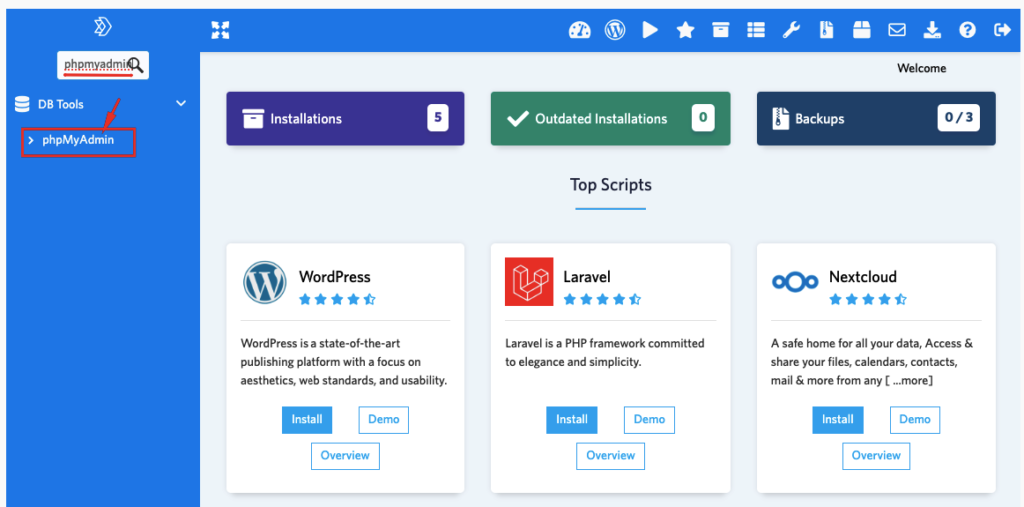 Cara Install PhpMyAdmin Melalui Softaculous 5 Cara install phpMyAdmin melalui Softaculous