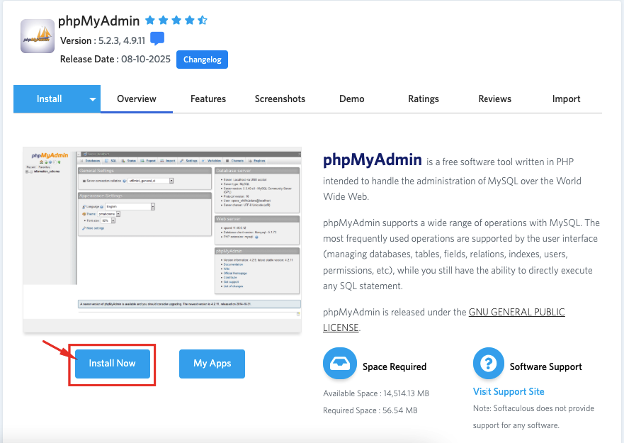 Cara Install PhpMyAdmin Melalui Softaculous 6 Cara install phpMyAdmin melalui Softaculous