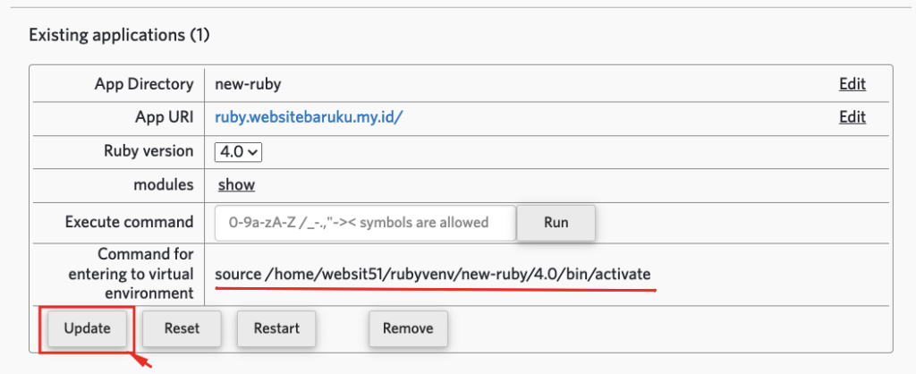 Panduan Deploy Website Berbasis Ruby di cPanel Hosting 7 deploy website berbasis ruby