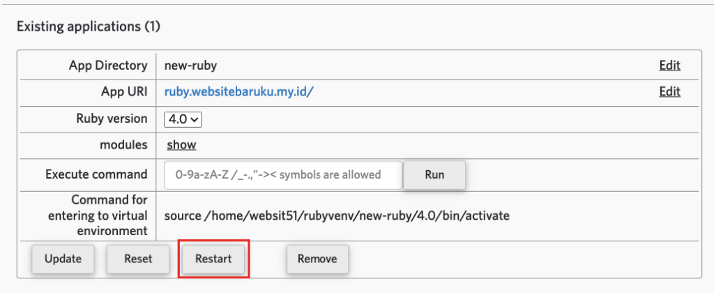 Panduan Deploy Website Berbasis Ruby di cPanel Hosting 8 deploy website berbasis ruby