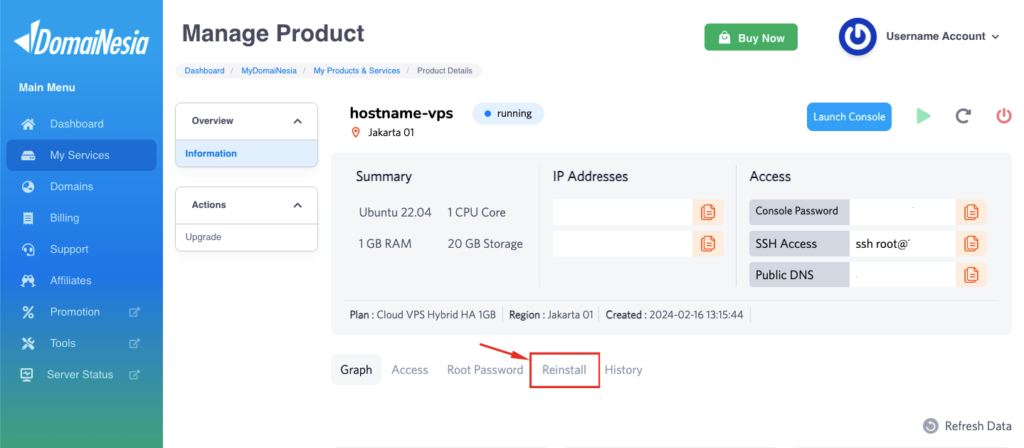Cara Install OS di Cloud VPS 5 Cara Install OS di Cloud VPS