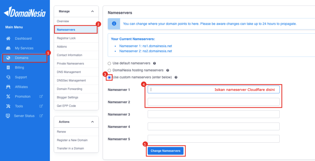 Cara Sinkronisasi Hosting ke CloudFlare 9 Cara Sinkronisasi Hosting ke Cloudflare