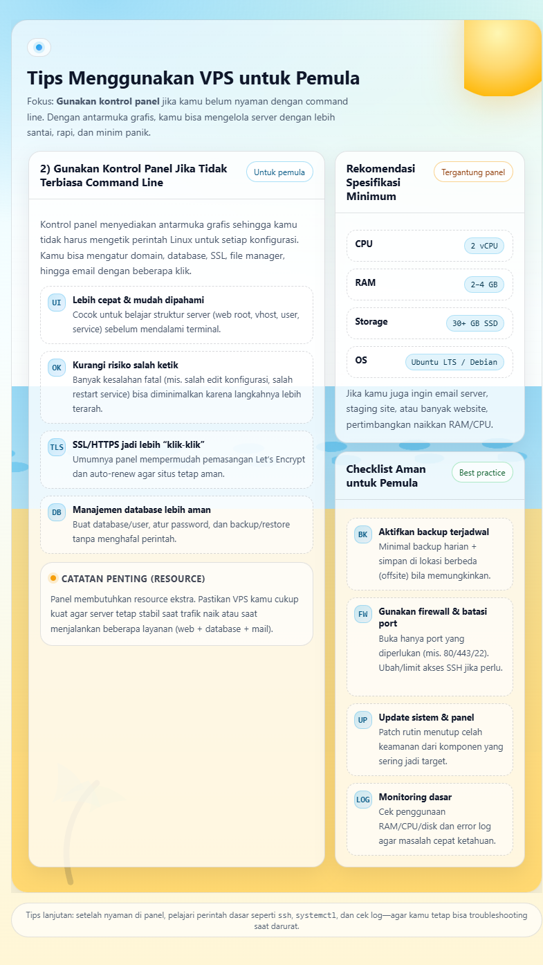 10 Tips Menggunakan VPS Untuk Pemula 3 Gunakan Kontrol Panel