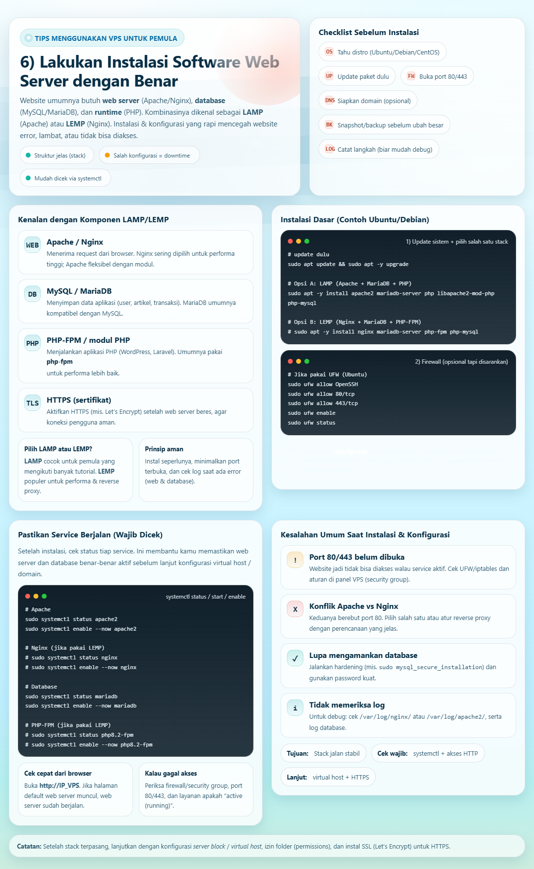 10 Tips Menggunakan VPS Untuk Pemula 7 Instalasi Software Web Server