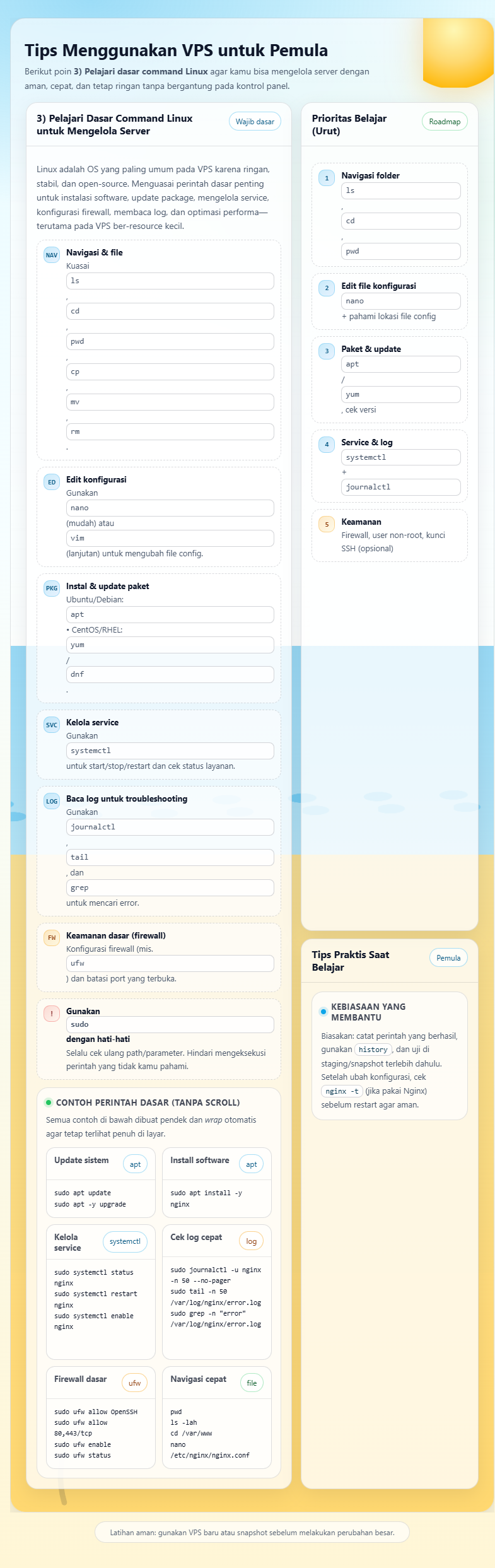 10 Tips Menggunakan VPS Untuk Pemula 4 Pelajari Dasar Command Linux