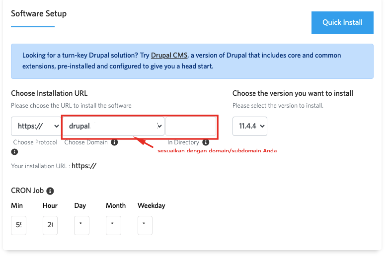 Cara Install Drupal di Hosting 7 Cara Install Drupal di Hosting