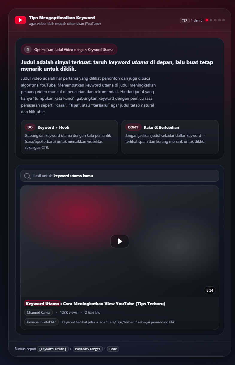 Strategi Riset Keyword YouTube agar Channel Cepat Tumbuh 3 Riset Keyword YouTube