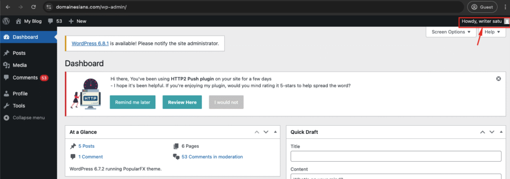 Menambah role user di WordPress