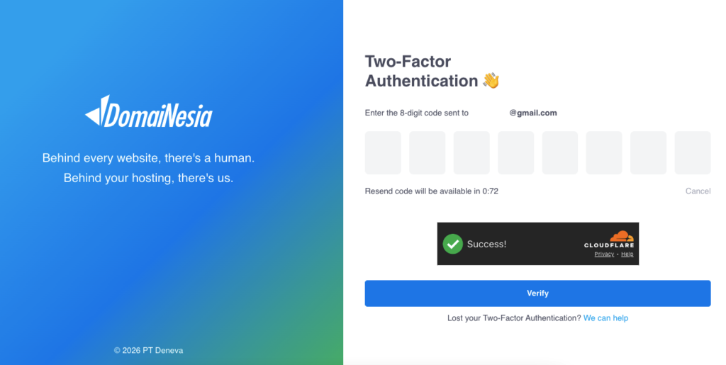 Cara Mengaktifkan Two Factor Authentication di DomaiNesia 4 Cara Mengaktifkan Two Factor Authentication