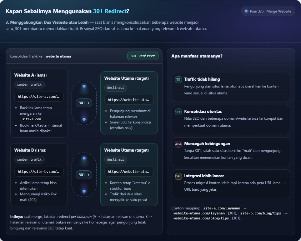 301 Redirect: Pengertian, Manfaat, dan Kapan Harus Digunakan 5 301 Redirect