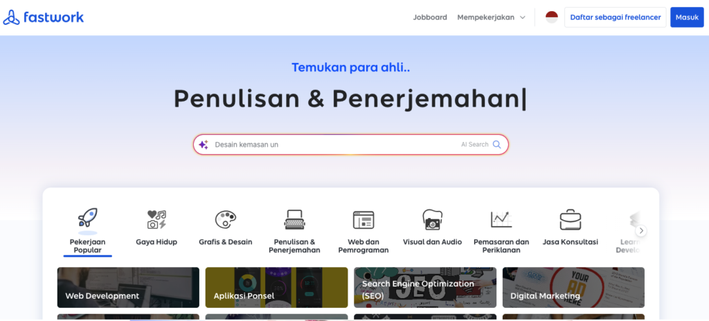 5 Situs Freelance Terpopuler yang Aktif Digunakan di Indonesia 5 Situs Freelance Terpopuler